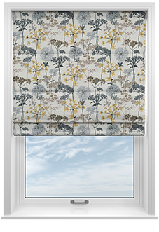 Hedgerow, Charcoal - Roman Blind